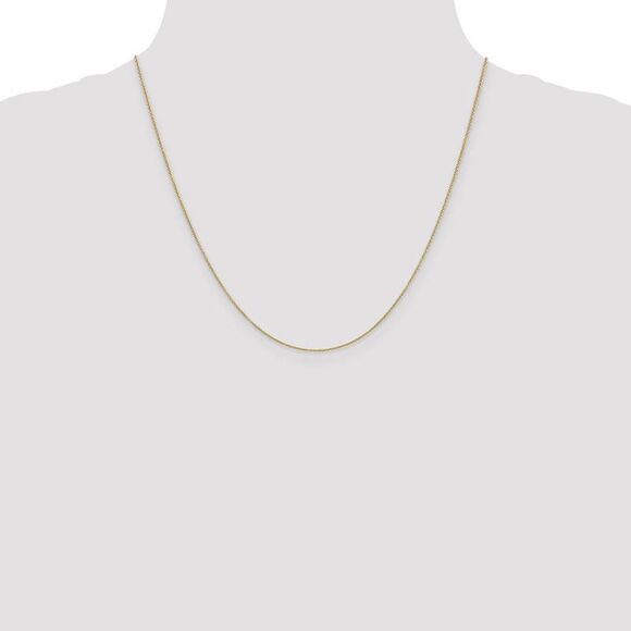 0.9mm, 14k Yellow Gold, Cable Chain Necklace, 20 Inch - Picture 2 of 8